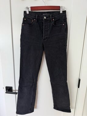 Denim Forum Women's Black Straight Jeans